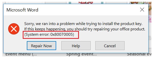 Windows 10 Update Error 0x80070005