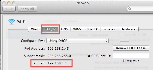 Find the Router's IP Address on Mac