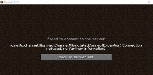 How To Solve io.netty.channel.AbstractChannel$AnnotatedConnectException Connection refused no further information Error on Minecraft