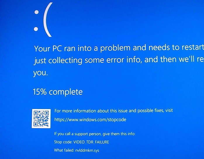 błąd systemu Windows 4 nvlddmkm