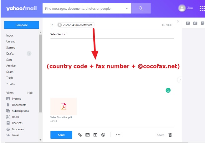 CocoFax Fax via Email