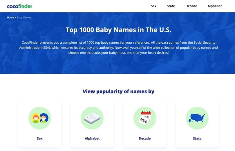 baby boy name with CocoFinder