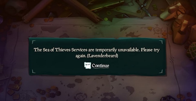 The Sea of Thieves Services are Temporarily Unavailable