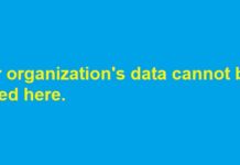 Your Organization's Data Cannot be Pasted Here.